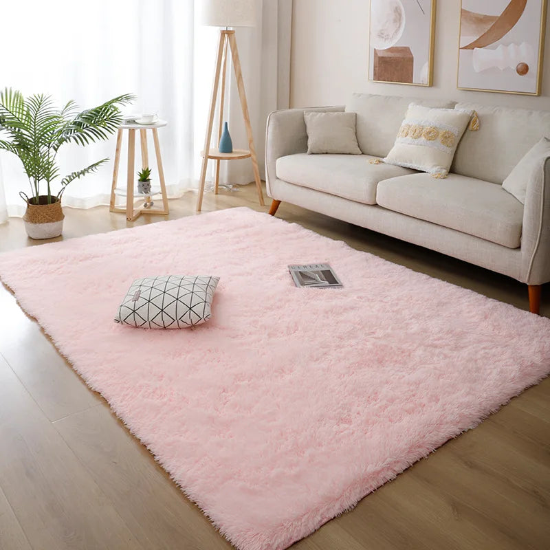 White Fluffy Hall Carpet