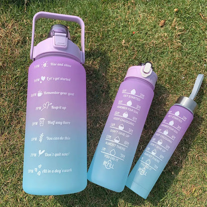 Motivational Water Bottle – Time Marker & Straw | 1L BPA-Free Sports Bottle | UnivibeShop