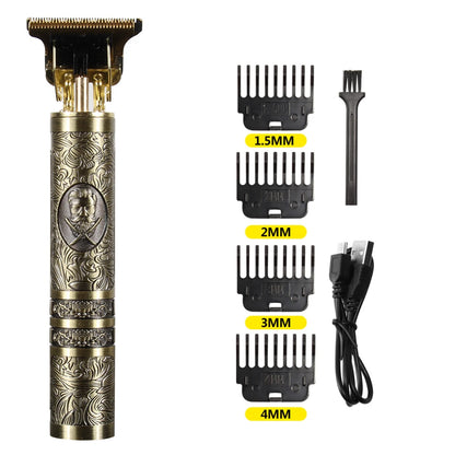 T9 Professional Electric Razor – Pure Metal Body Hair Trimmer for Barbers & At-Home Grooming