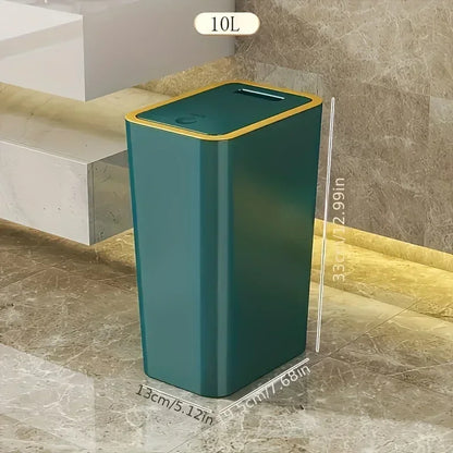 10L Odor-Proof Trash Can – One-Touch Lid | Space-Saving Bathroom & Kitchen Bin | UnivibeShop