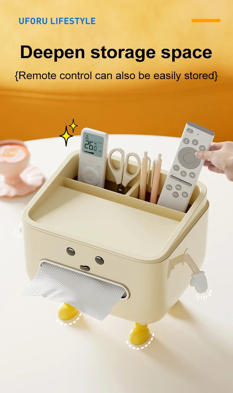 Back to School Paper Towel Storage Box – Multi-Function Household Organizer for Bedroom, Living Room, or Dorm