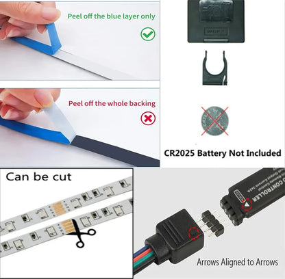 RGB LED Strip Lights – App + Bluetooth Control | UnivibeShop