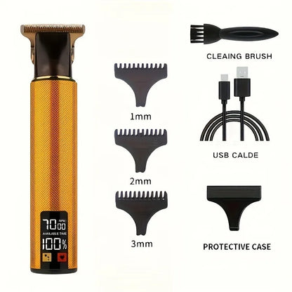 T9 Professional Electric Razor – Pure Metal Body Hair Trimmer for Barbers & At-Home Grooming