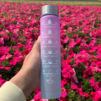 Motivational Water Bottle – Time Marker & Straw | 1L BPA-Free Sports Bottle | UnivibeShop