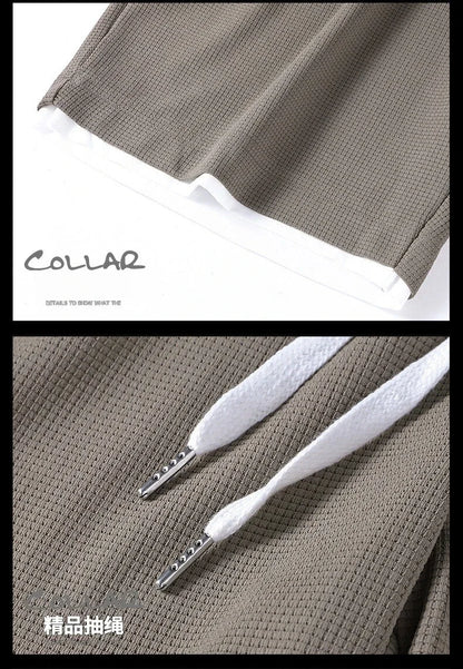 Men’s Summer Sports Set – Casual Short Sleeve T-Shirt & Shorts Outfit