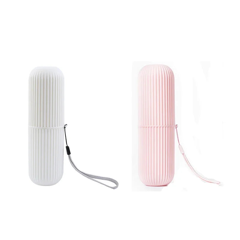 Portable Toothbrush Cup – Toothpaste Holder & Storage Case for Travel or Home Use