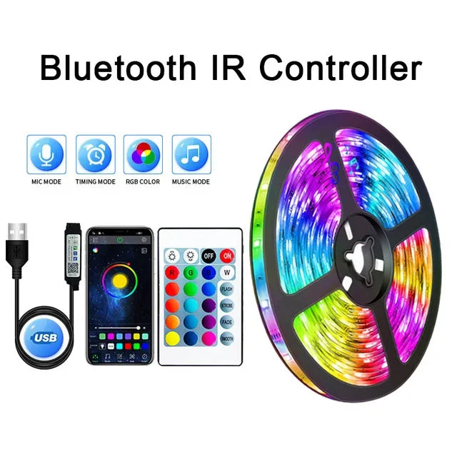 RGB LED Strip Lights – App + Bluetooth Control | UnivibeShop