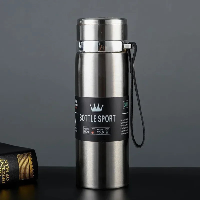 1L Stainless Steel Thermal Water Bottle – Hot & Cold Insulated Travel Thermos UniVibeshop.com
