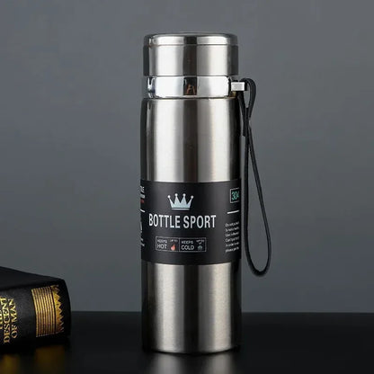 1L Stainless Steel Thermal Water Bottle – Hot & Cold Insulated Travel Thermos UniVibeshop.com
