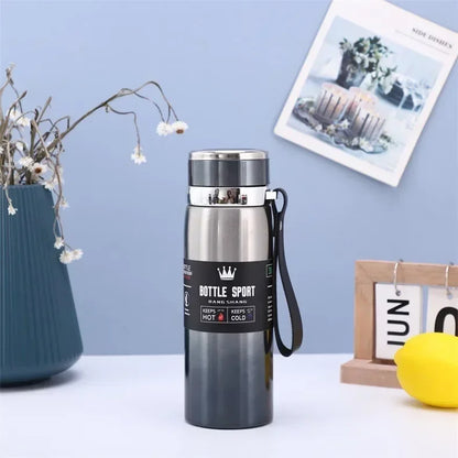 1L Stainless Steel Thermal Water Bottle – Hot & Cold Insulated Travel Thermos UniVibeshop.com