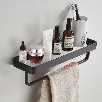 30-50CM Brushed Gold Glass Shelf