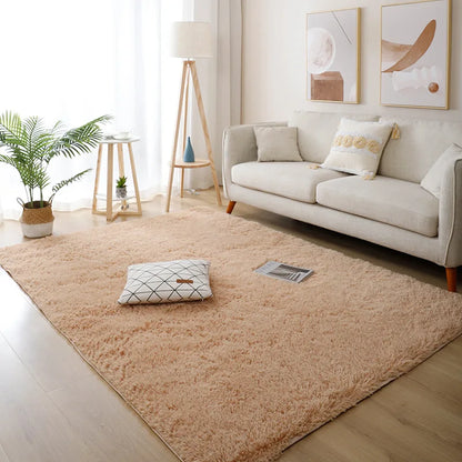 White Fluffy Hall Carpet