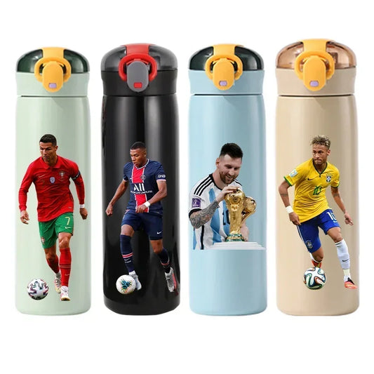 460ML Football Water Bottle with Straw