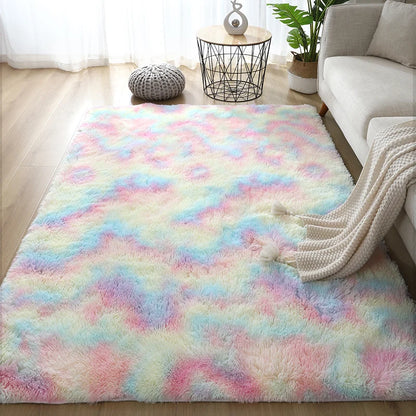 White Fluffy Hall Carpet