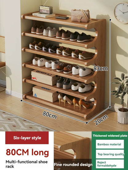 Wooden Multi-Layer Shoe Rack Organizer – Compact Dorm & Apartment Storage Shelf