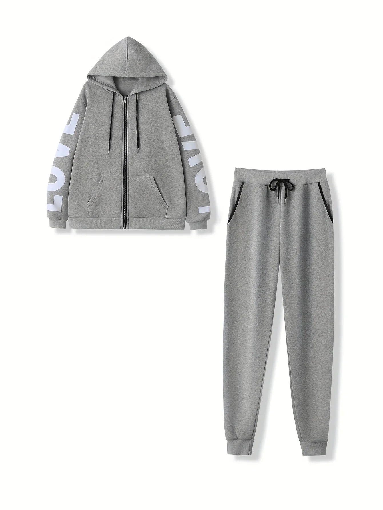 UniVibe Two-Piece Tracksuit Set – Hoodie & Jogger Pants
