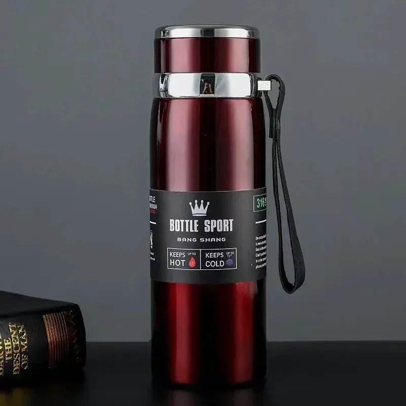 1L Stainless Steel Thermal Water Bottle – Hot & Cold Insulated Travel Thermos UniVibeshop.com