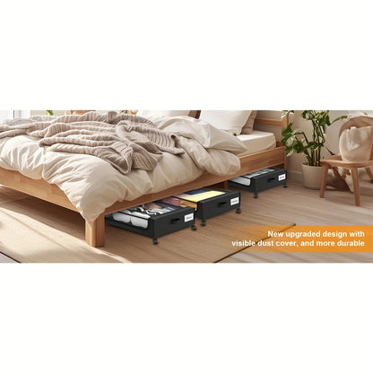 Rolling Underbed Storage Lockers – Space-Saving Pull-Out Containers with Wheels for Dorms & Small Rooms