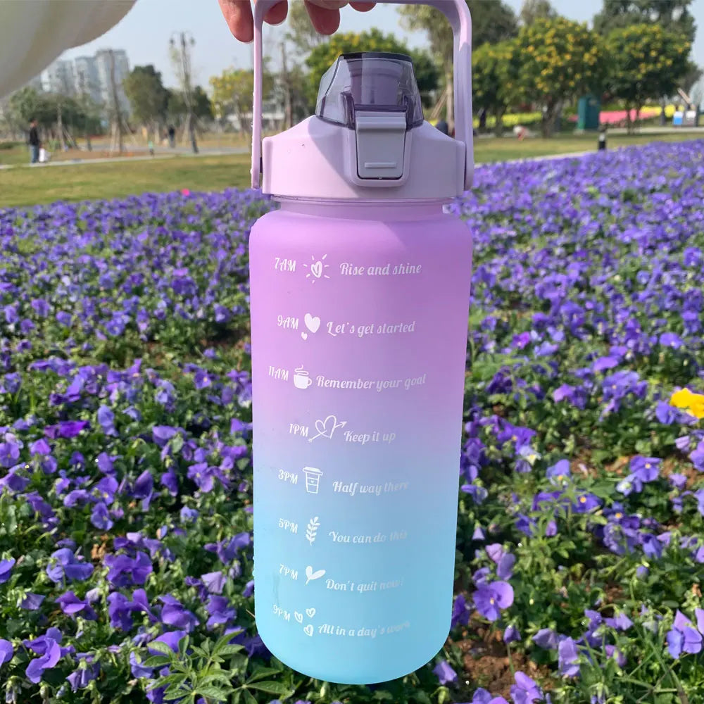Motivational Water Bottle – Time Marker & Straw | 1L BPA-Free Sports Bottle | UnivibeShop