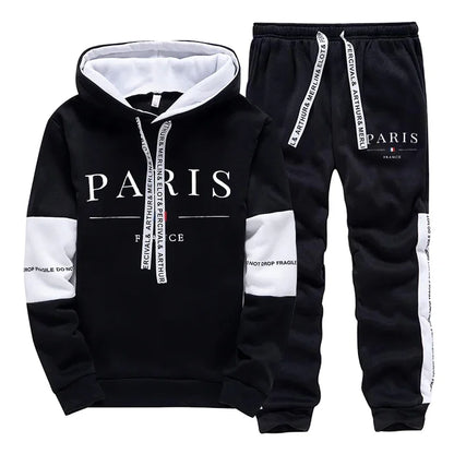 Paris Hoodie & Jogger Set – Men’s Casual Sportswear Tracksuit | UnivibeShop