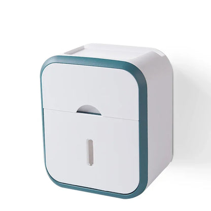 Punch-Free Bathroom Storage Box – Waterproof Toilet Paper & Tissue Organizer