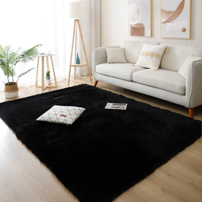 White Fluffy Hall Carpet
