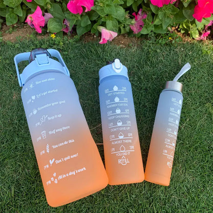 Motivational Water Bottle – Time Marker & Straw | 1L BPA-Free Sports Bottle | UnivibeShop