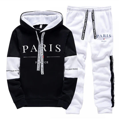 Paris Hoodie & Jogger Set – Men’s Casual Sportswear Tracksuit | UnivibeShop