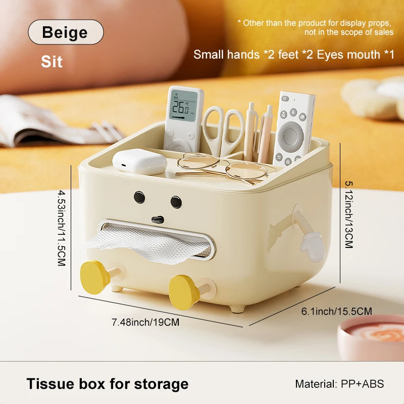 Back to School Paper Towel Storage Box – Multi-Function Household Organizer for Bedroom, Living Room, or Dorm