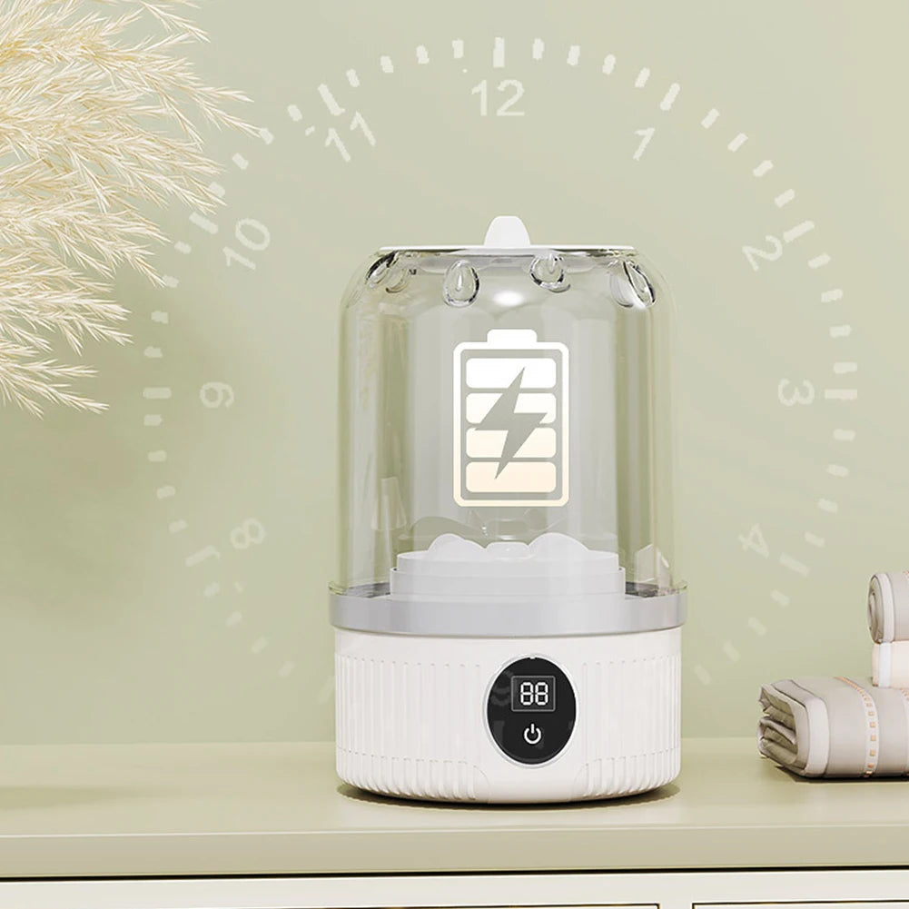 Mini Portable Washing Machine – USB Rechargeable Washer for Dorms & Travel
