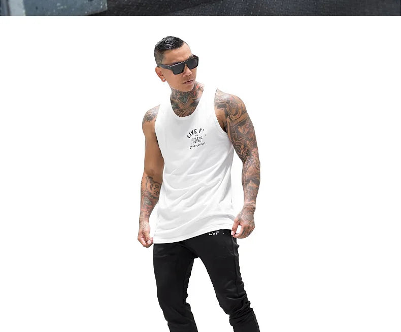 Men’s Cotton Gym Tank Top – Sleeveless, Athletic Fit, Breathable Comfort