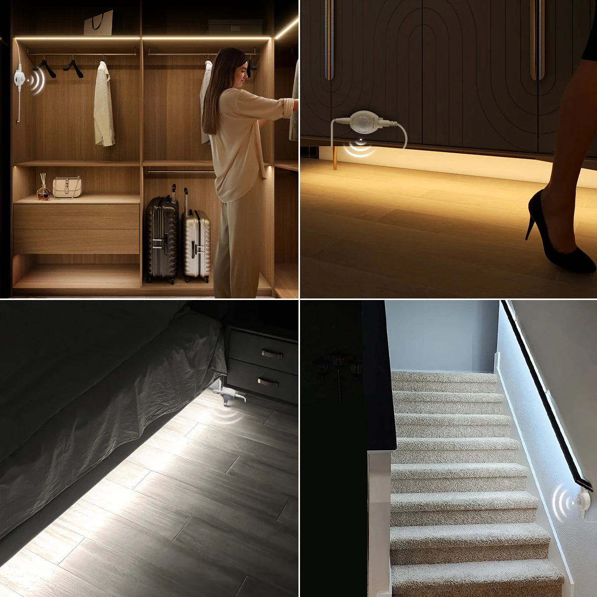 Wireless PIR Motion Sensor LED Under-Bed Night Light