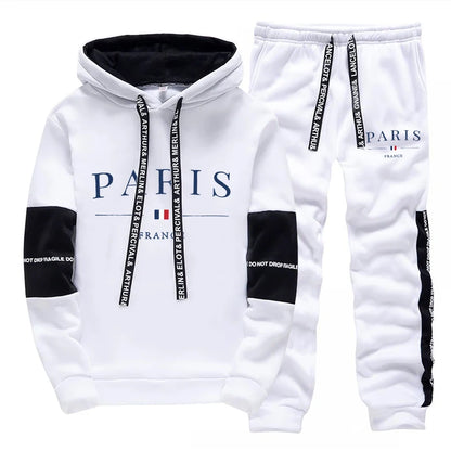 Paris Hoodie & Jogger Set – Men’s Casual Sportswear Tracksuit | UnivibeShop