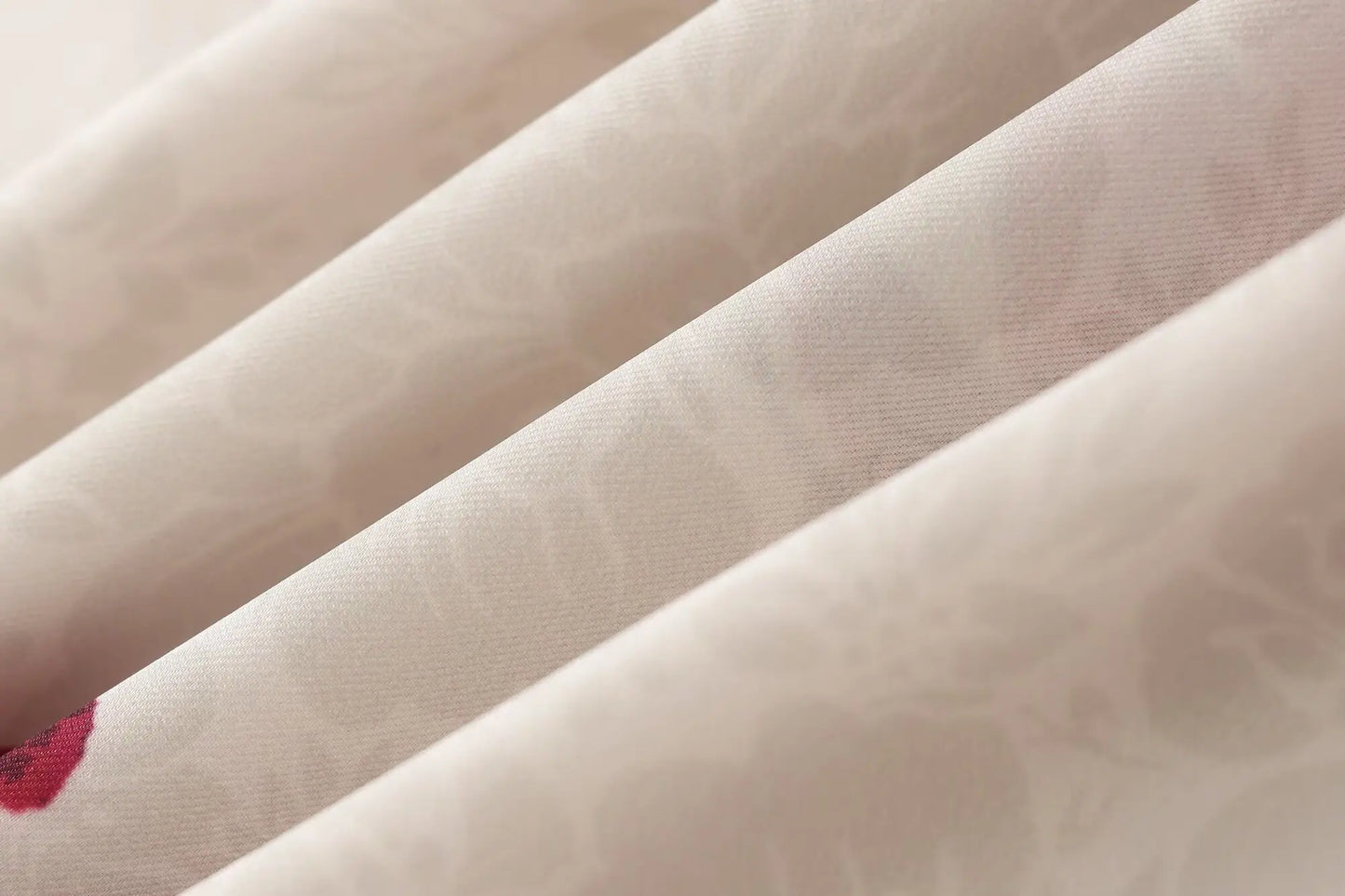 Floral Print Blazer & Pants Two-Piece Suit – Beige with Red Accents | UniVibe Shop