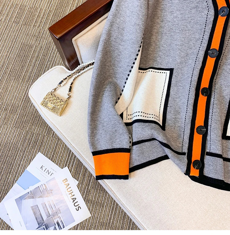 UniVibe Oversized Knit Cardigan Women’s V-Neck Sweater Jacket