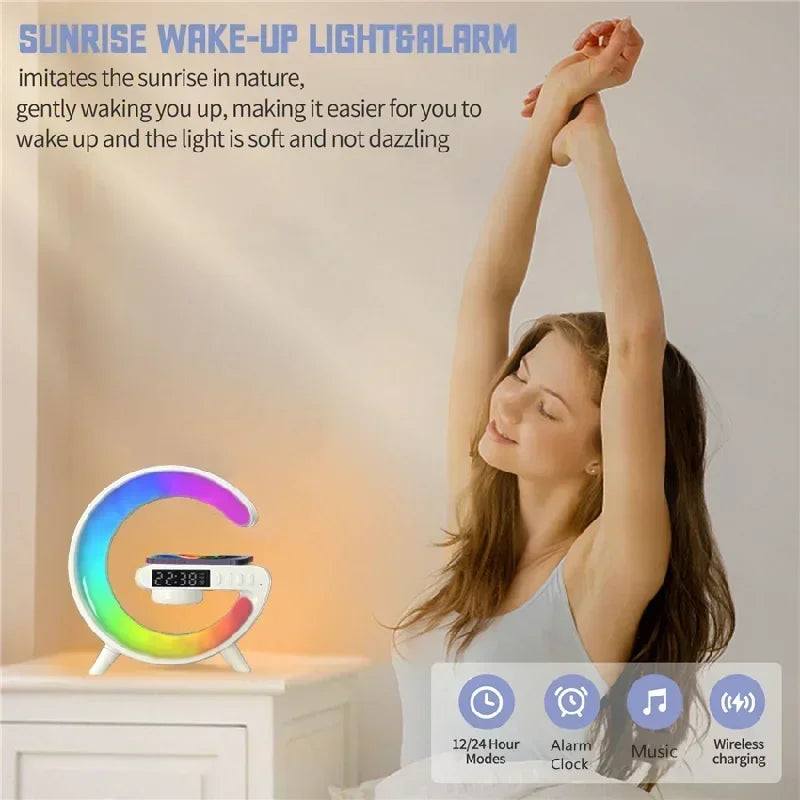 G Atmosphere Wireless Charger with Speaker & Clock