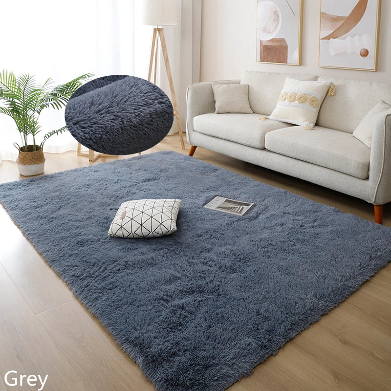 White Fluffy Hall Carpet