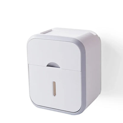 Punch-Free Bathroom Storage Box – Waterproof Toilet Paper & Tissue Organizer