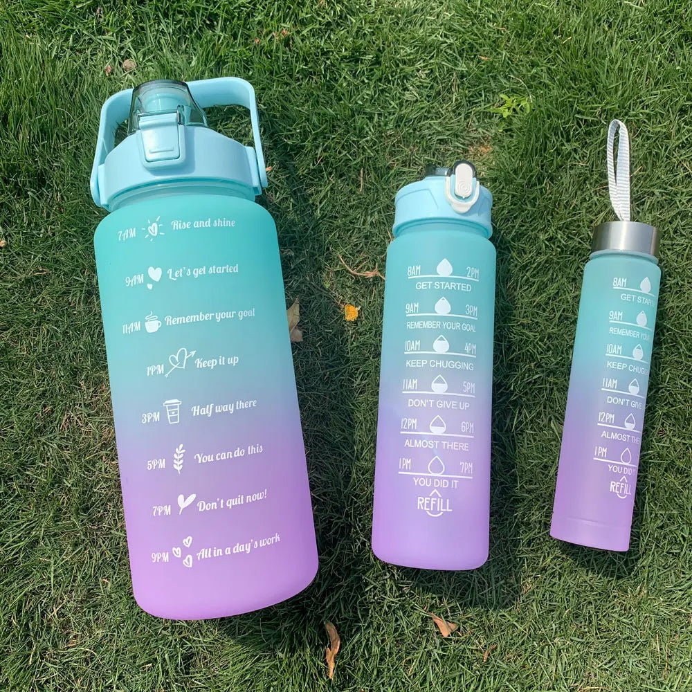 Motivational Water Bottle – Time Marker & Straw | 1L BPA-Free Sports Bottle | UnivibeShop