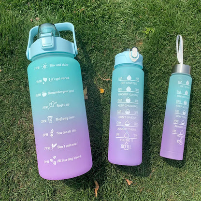 Motivational Water Bottle – Time Marker & Straw | 1L BPA-Free Sports Bottle | UnivibeShop