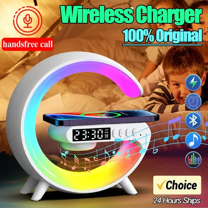 G Atmosphere Wireless Charger with Speaker & Clock