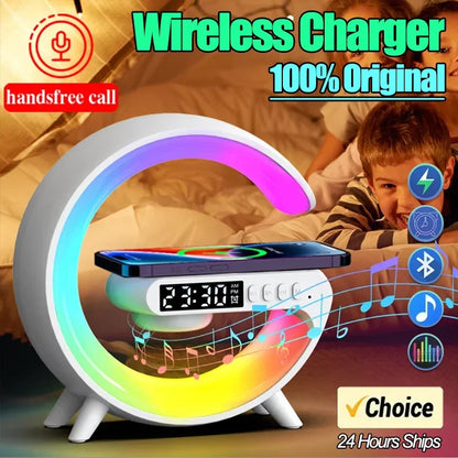 G Atmosphere Wireless Charger with Speaker & Clock