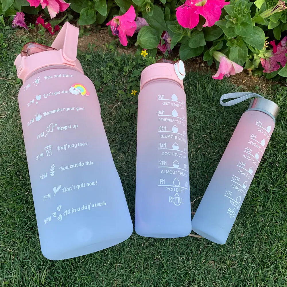 Motivational Water Bottle – Time Marker & Straw | 1L BPA-Free Sports Bottle | UnivibeShop