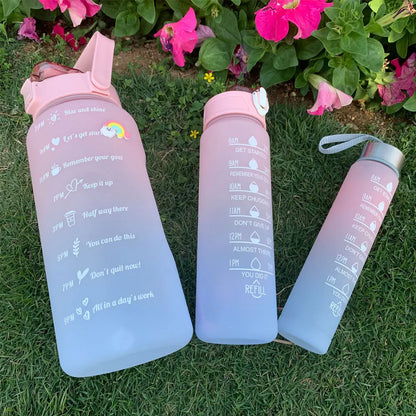 Motivational Water Bottle – Time Marker & Straw | 1L BPA-Free Sports Bottle | UnivibeShop