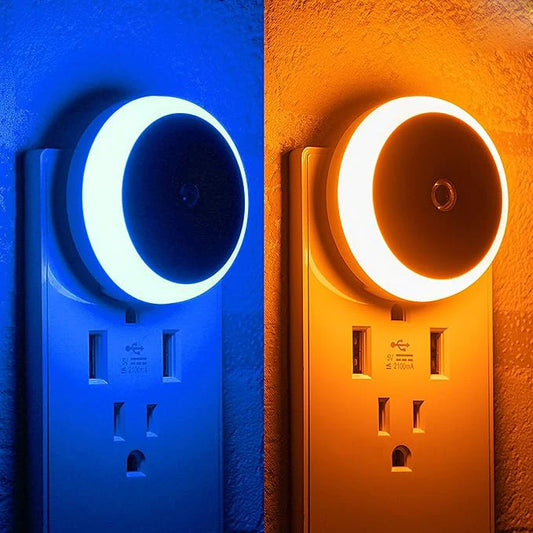 Light up your space with a vibe! The LED Moon Night Light brings both charm and function to your room. With a sleek circular design and two color options (cool blue & warm red), this plug-in night light is perfect for dorms, bedrooms, and late-night study sessions.

✨ Key Features:
- Dual Color Modes: Choose between blue and red LED lighting to match your mood.
- Easy Plug-In: Just plug into any outlet – no batteries required.
- Soft Ambient Glow: Gentle on the eyes, ideal for nighttime use.
- Modern Design