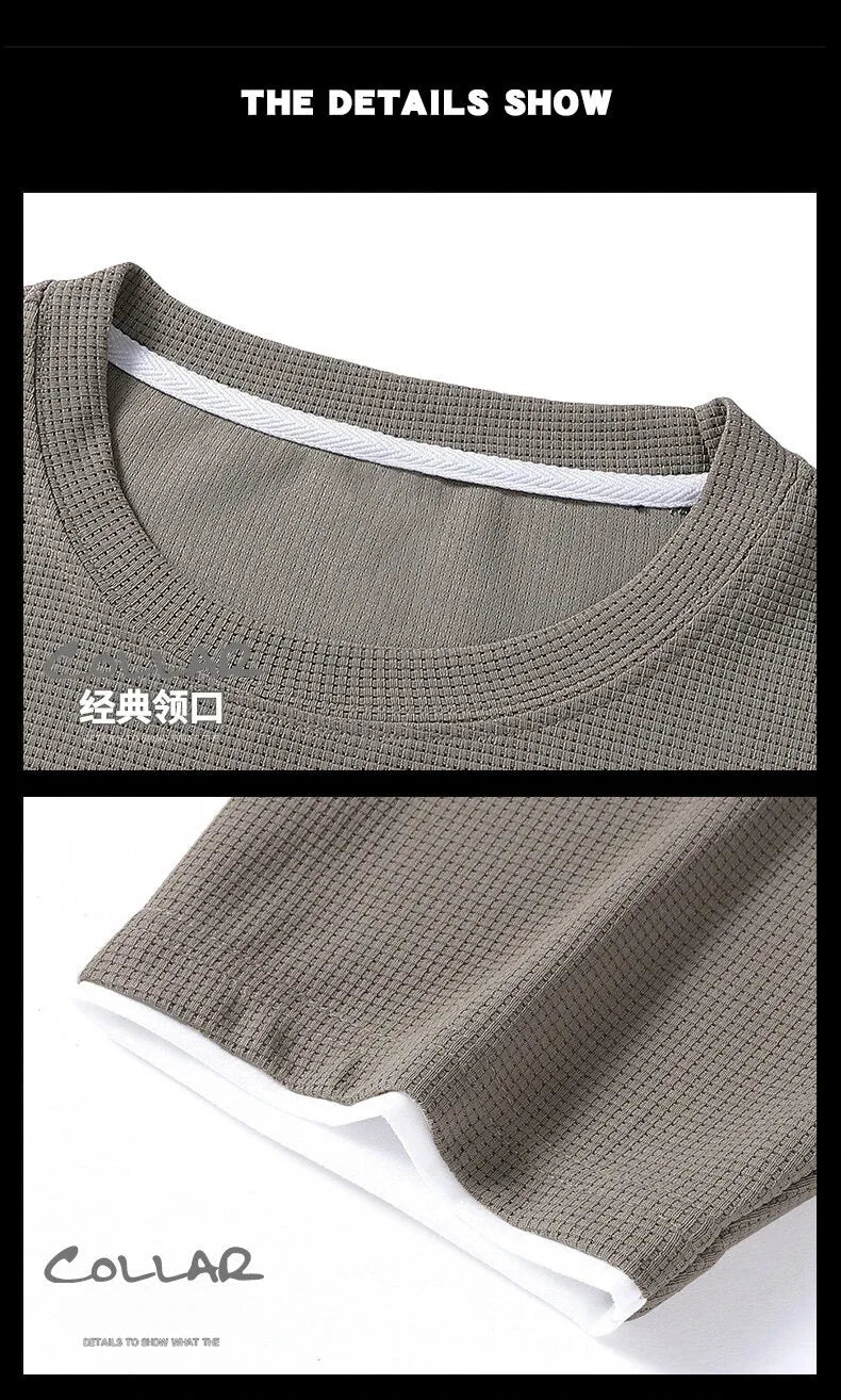 Men’s Summer Sports Set – Casual Short Sleeve T-Shirt & Shorts Outfit