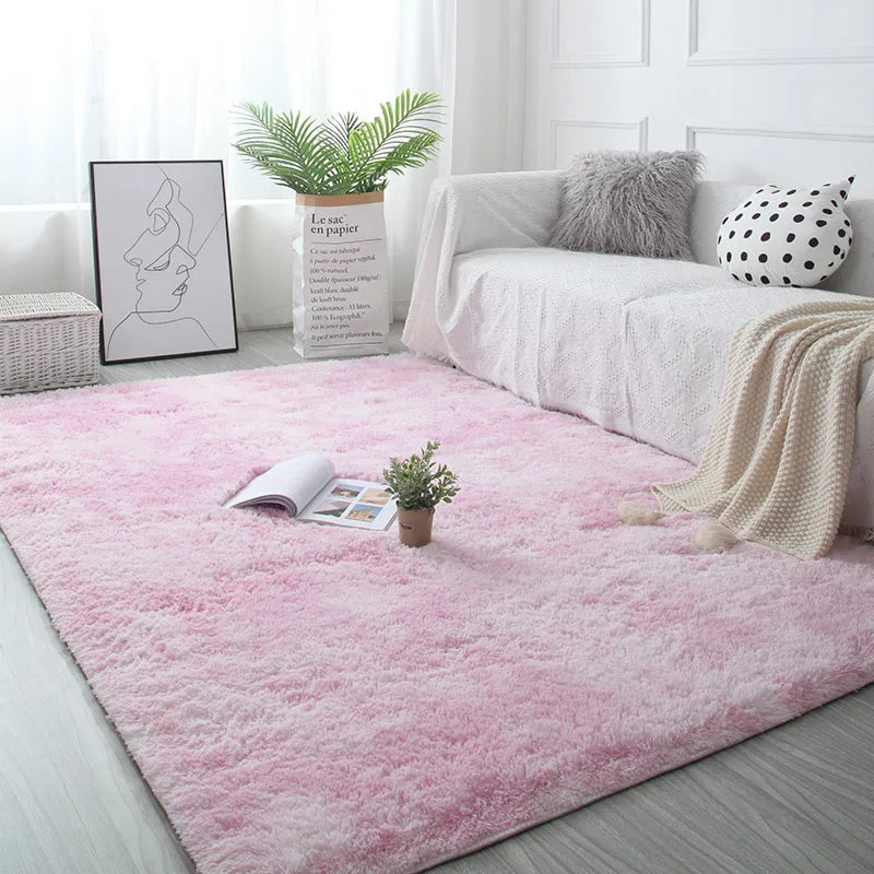 White Fluffy Hall Carpet