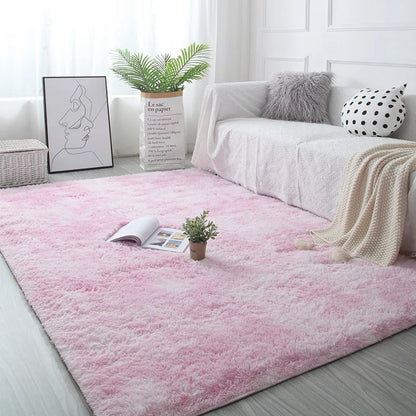 White Fluffy Hall Carpet