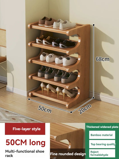Wooden Multi-Layer Shoe Rack Organizer – Compact Dorm & Apartment Storage Shelf