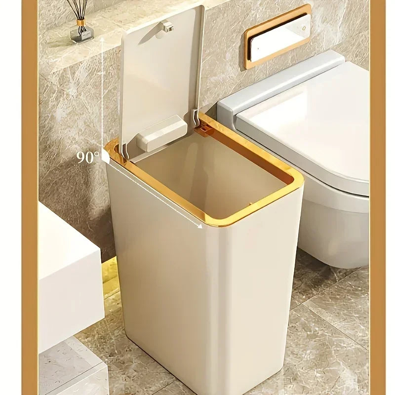 10L Odor-Proof Trash Can – One-Touch Lid | Space-Saving Bathroom & Kitchen Bin | UnivibeShop